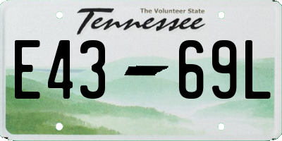 TN license plate E4369L