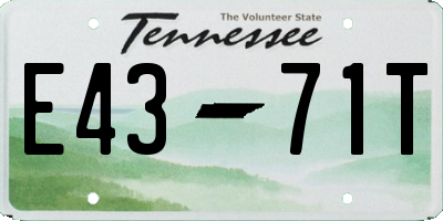 TN license plate E4371T