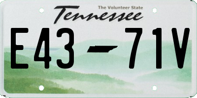 TN license plate E4371V