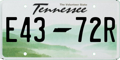 TN license plate E4372R