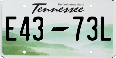 TN license plate E4373L