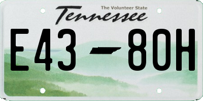 TN license plate E4380H