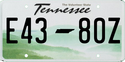 TN license plate E4380Z