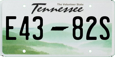 TN license plate E4382S