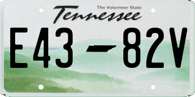 TN license plate E4382V