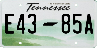 TN license plate E4385A