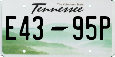 TN license plate E4395P