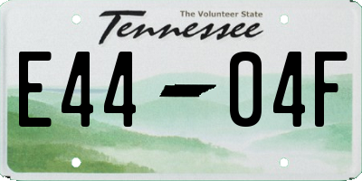 TN license plate E4404F