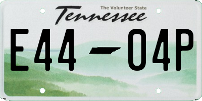 TN license plate E4404P