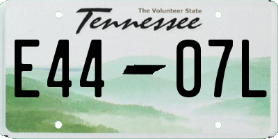 TN license plate E4407L