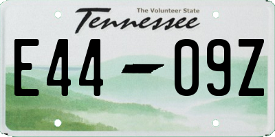 TN license plate E4409Z