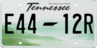 TN license plate E4412R