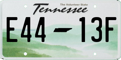 TN license plate E4413F