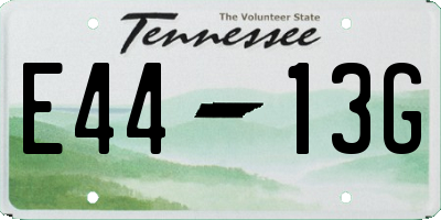 TN license plate E4413G