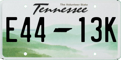 TN license plate E4413K