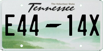 TN license plate E4414X
