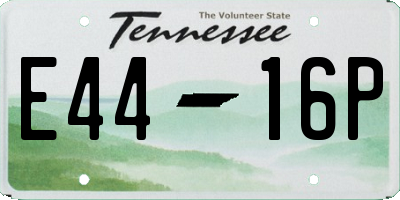 TN license plate E4416P
