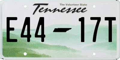 TN license plate E4417T
