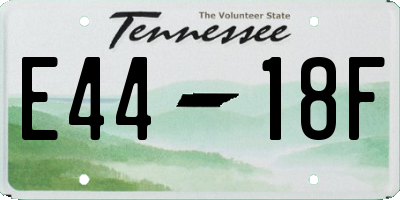 TN license plate E4418F