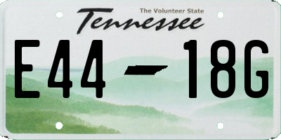 TN license plate E4418G