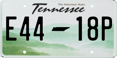 TN license plate E4418P