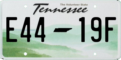TN license plate E4419F