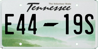 TN license plate E4419S