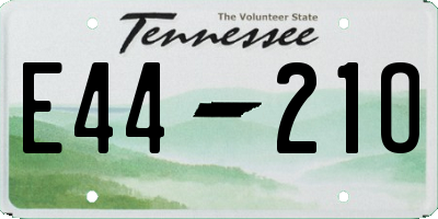 TN license plate E4421O