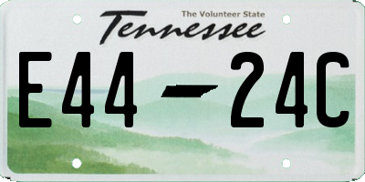 TN license plate E4424C
