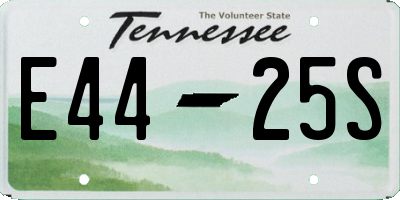 TN license plate E4425S