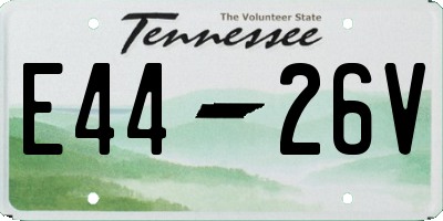 TN license plate E4426V