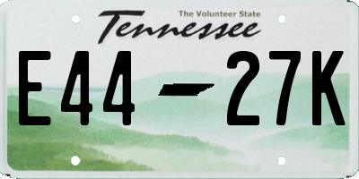TN license plate E4427K