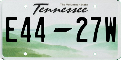 TN license plate E4427W