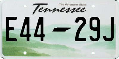 TN license plate E4429J