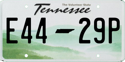 TN license plate E4429P
