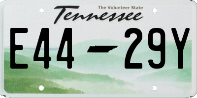 TN license plate E4429Y