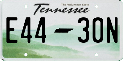 TN license plate E4430N