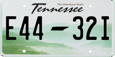 TN license plate E4432I