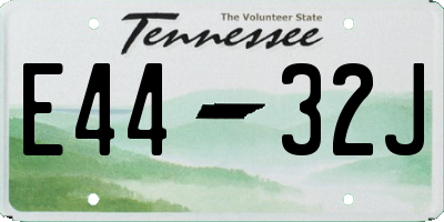 TN license plate E4432J