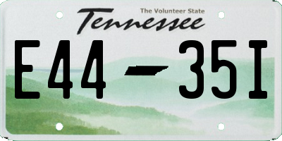 TN license plate E4435I