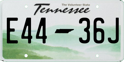 TN license plate E4436J