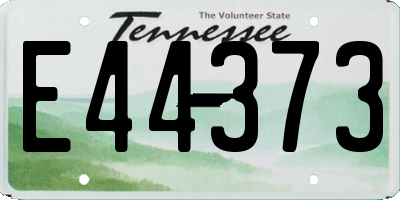 TN license plate E44373