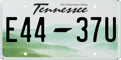 TN license plate E4437U