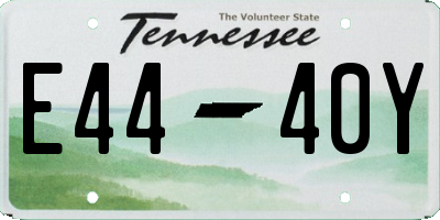 TN license plate E4440Y