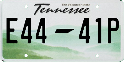 TN license plate E4441P