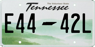 TN license plate E4442L