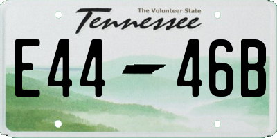 TN license plate E4446B