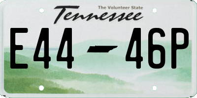 TN license plate E4446P