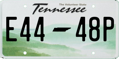 TN license plate E4448P