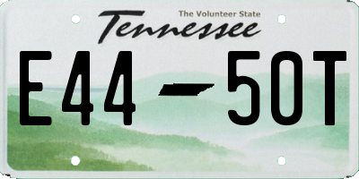 TN license plate E4450T